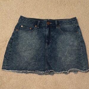 NOBO Distressed Blue Denim Mini Skirt